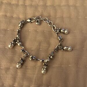 Brighton Silver Bracelet with Pearl Charms